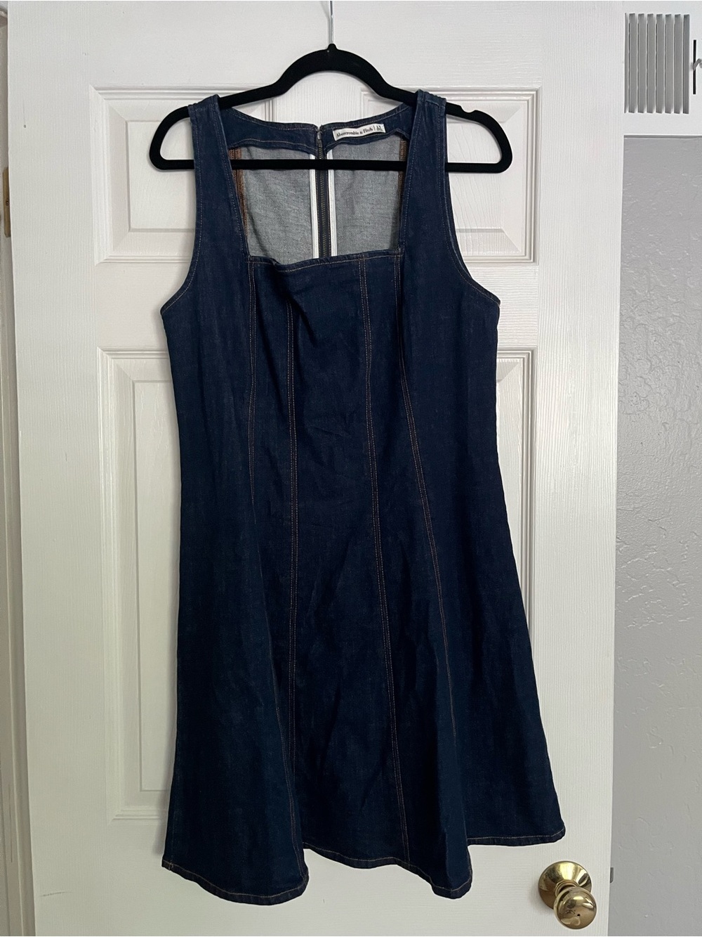 Abercrombie & Fitch Dark Blue Denim A-Line Mini Dress